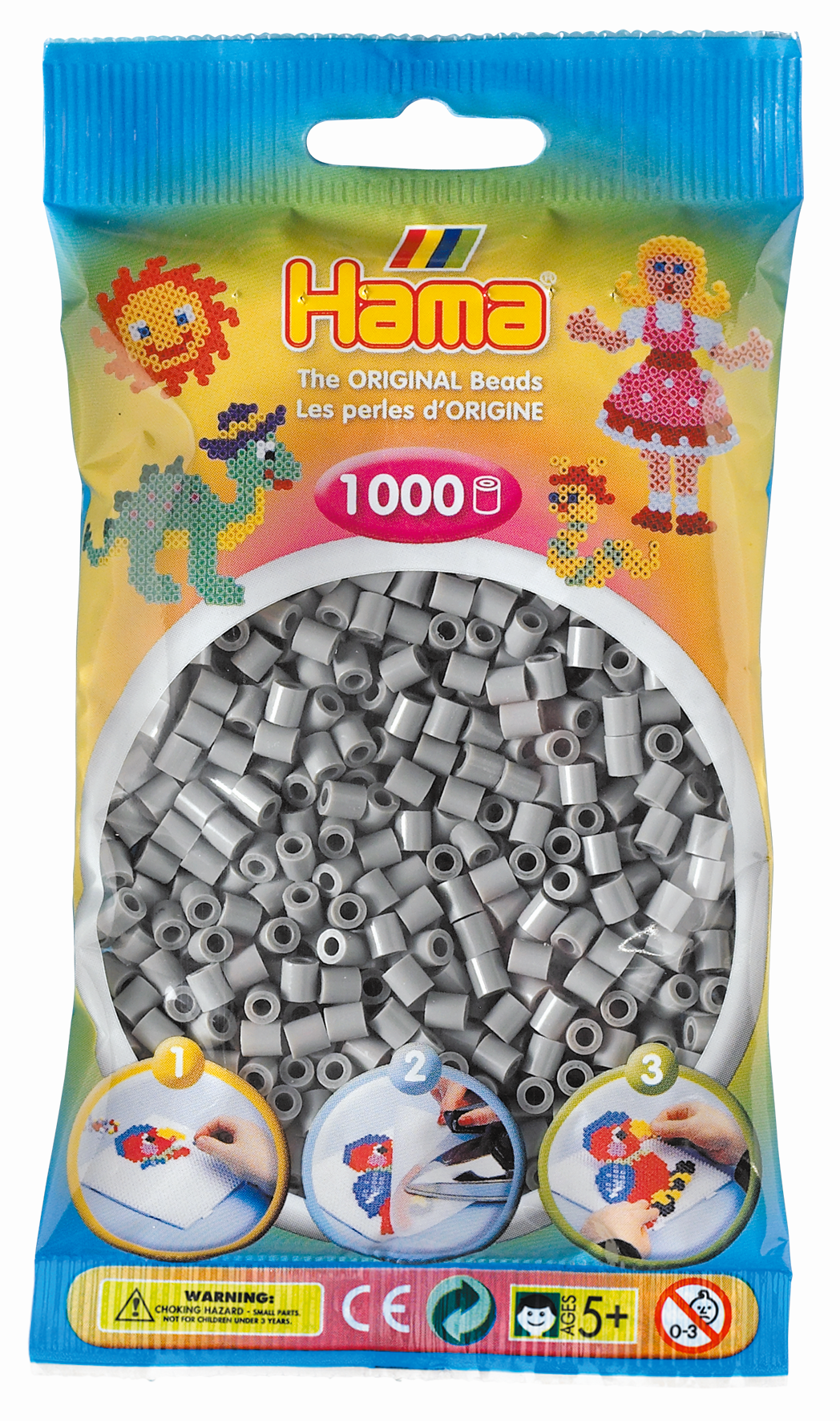 1,000 Grey HAMA Midi Beads